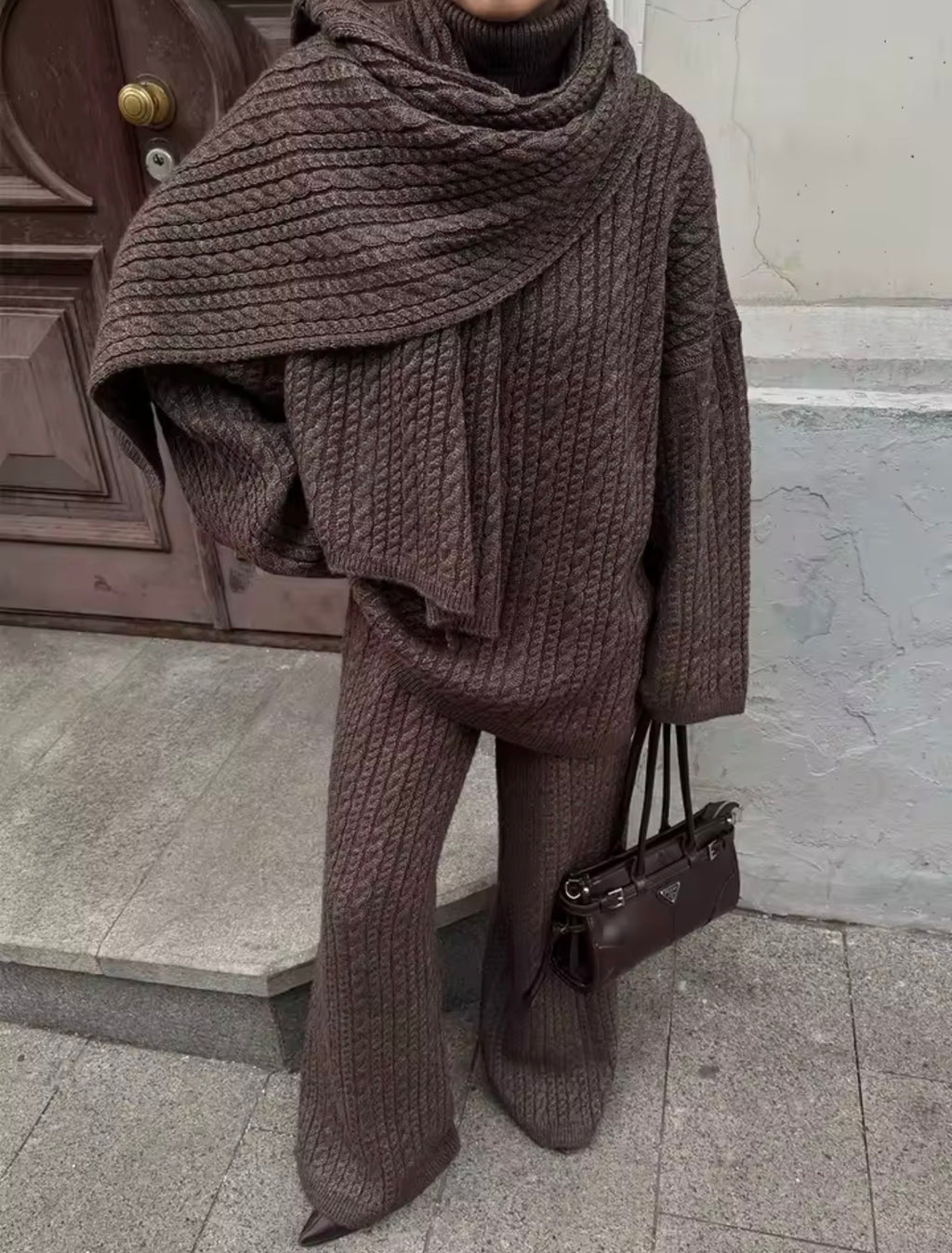 LUXE CABLE KNIT SET 3 teiler